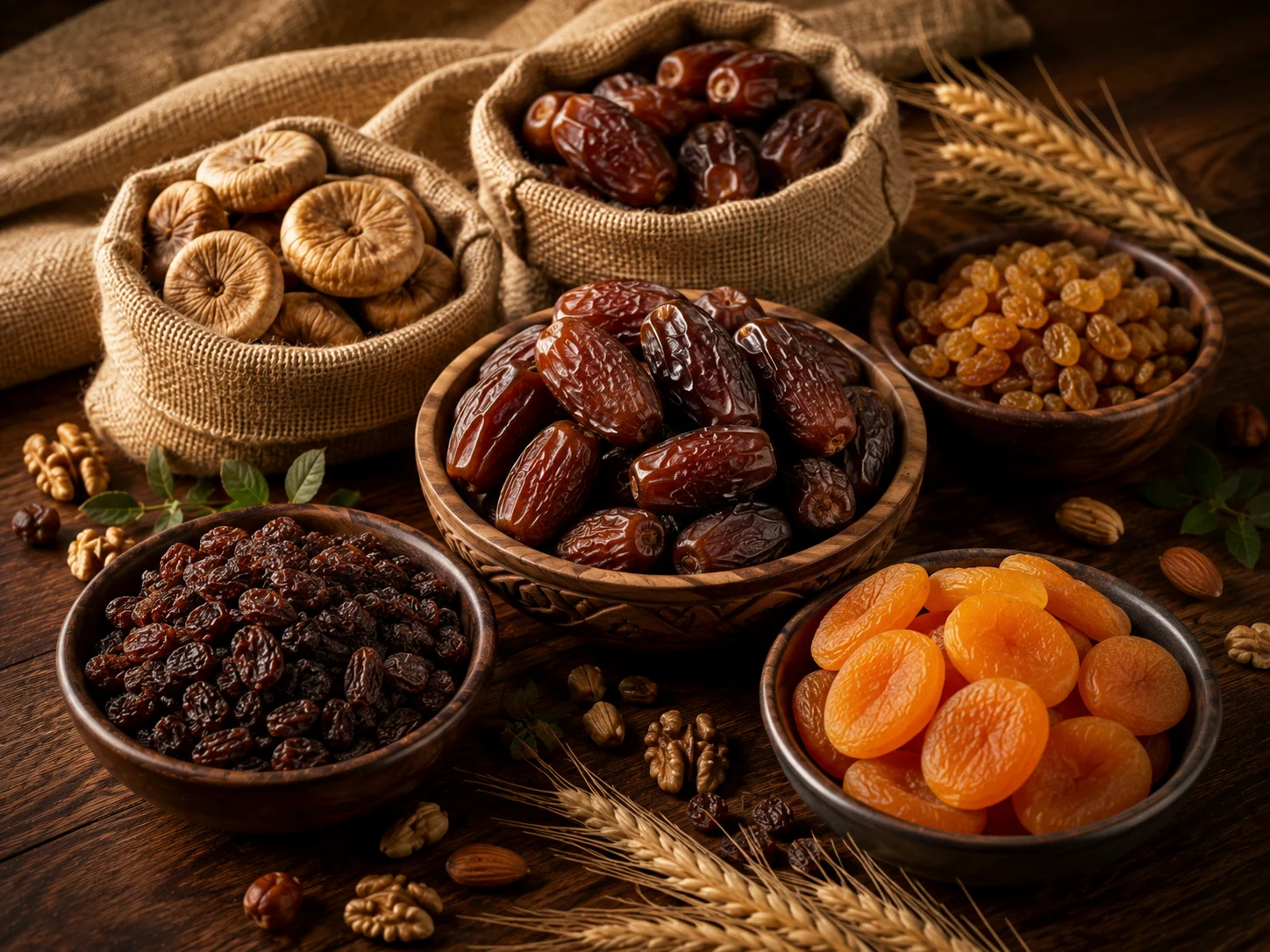التمور والفواكه المجففة